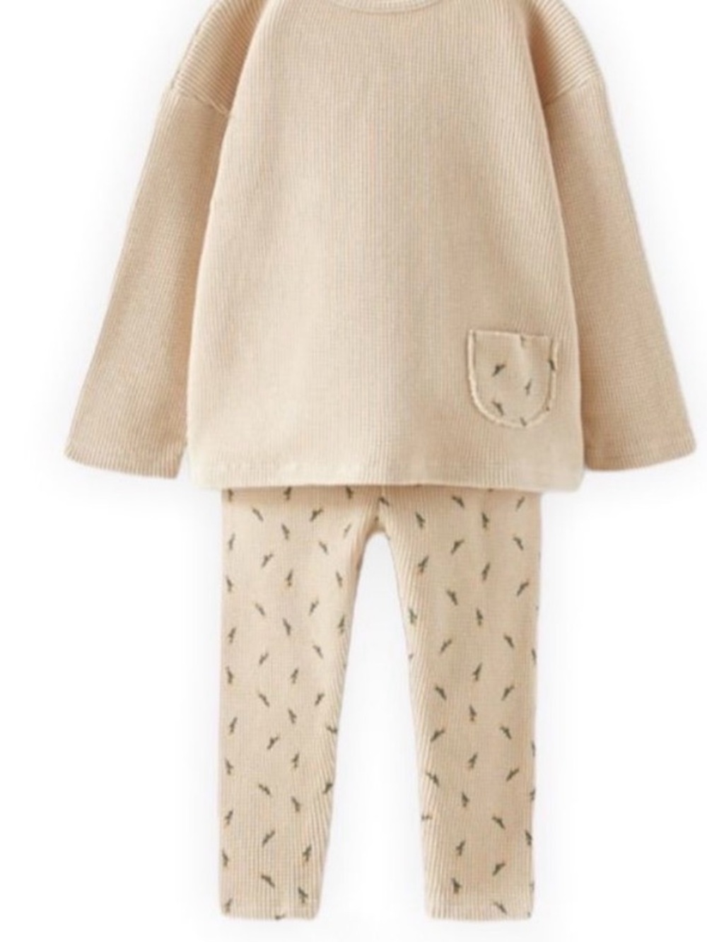 Zara waffle 2-piece set